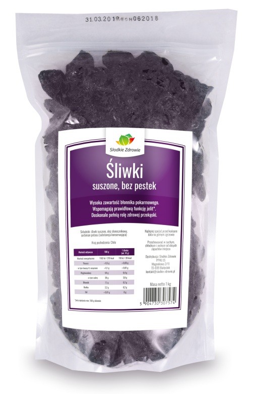 Śliwki suszone - bez pestek miękkie - 1kg